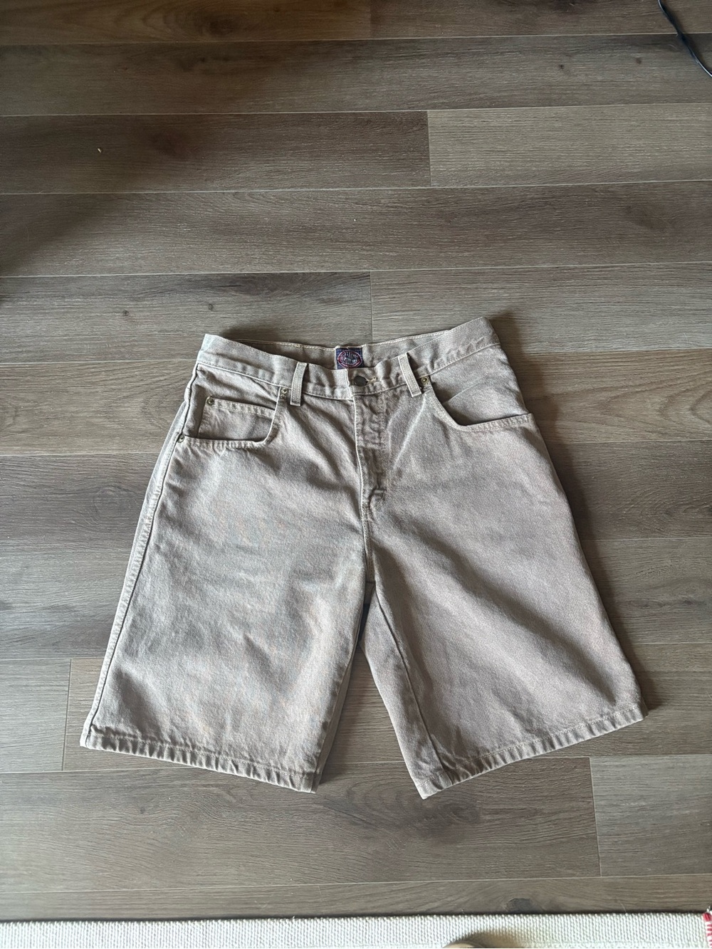 Men's Light Brown Canvas Shorts